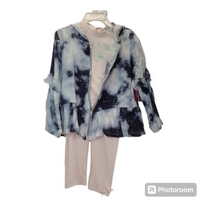 Nannette Toddler Girl 3PC Jacket Set Blue Size 3T